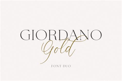 giordano gold serif.